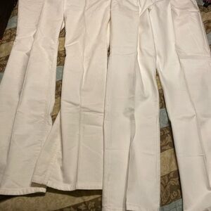 2 White / Cream Pants woman tall 14t & 16ut Liz Claiborne & Saint John’s Bay